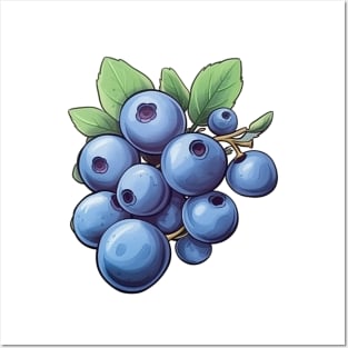 Blueberries Art Posters and Art